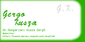 gergo kusza business card